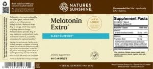 Nature's Sunshine Melatonin Etiqueta Extra