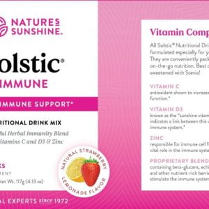 Etiqueta de Nature's Sunshine Solstic Immune