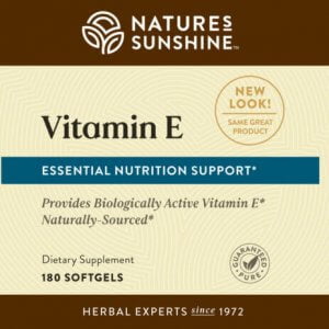 Etiqueta de la vitamina E de Nature's Sunshine