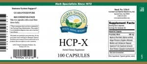 Etiqueta HCP-X de Natures Sunshine