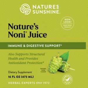 Etiqueta de Nature's Sunshine Nature's Noni