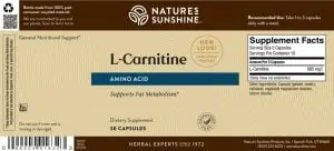 Etiqueta de la L-Carnitina