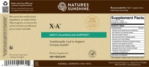 Etiqueta X-A de Nature's Sunshine