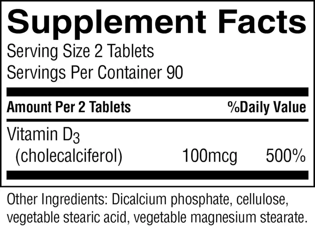 Vitamin D3 180