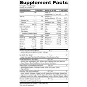 Power Meal Supplement Facts